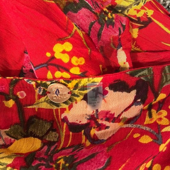 Free People One Aloha Printed Wide Leg Flare Pants - Picture 7 of 7